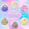 Butter Slime Kit 6 Pack Party Favors for Kids Colorful Stress Relief Toy for Girls Soft DIY Slime Surprise Toy with Charm Gift