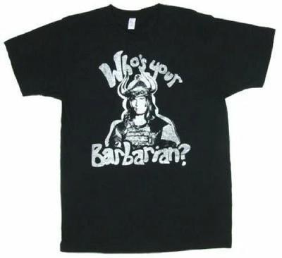 Erwachsener Schwarzer Abenteuerfilm Conan der Barbar Wer ist dein Barbar? 100% Baumwolle T-Shirt Herren T-Shirts Oberteil Tee