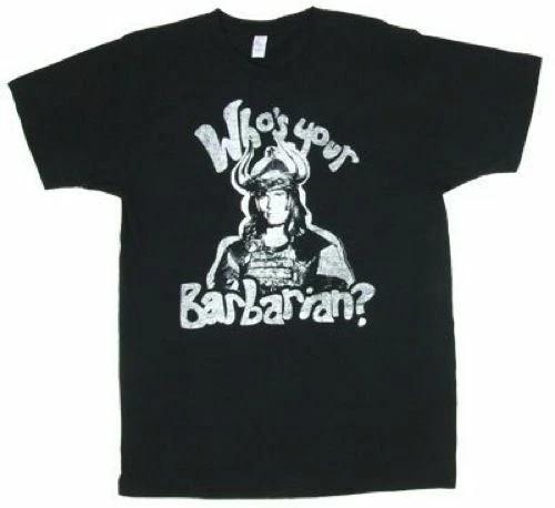 Adult Black Adventure Film Conan The Barbarian Who s Your Barbarian? 100% Cotton T-shirt Mens Tees Top Tee 3XL