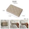 Crossmarberry Stilvolle und Niedliche gesteppte Visitenkartenhülle für Damen mit Magnetischen Trennwänden, Bifold-Design, Leicht, Einfaches Kunstleder, R88 Grau