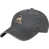 Vintage Washed Distressed Adjustable Pug Mom Dog Womens Denim Baseball Cap Mom Trucker Hat Cap for Women Unisex