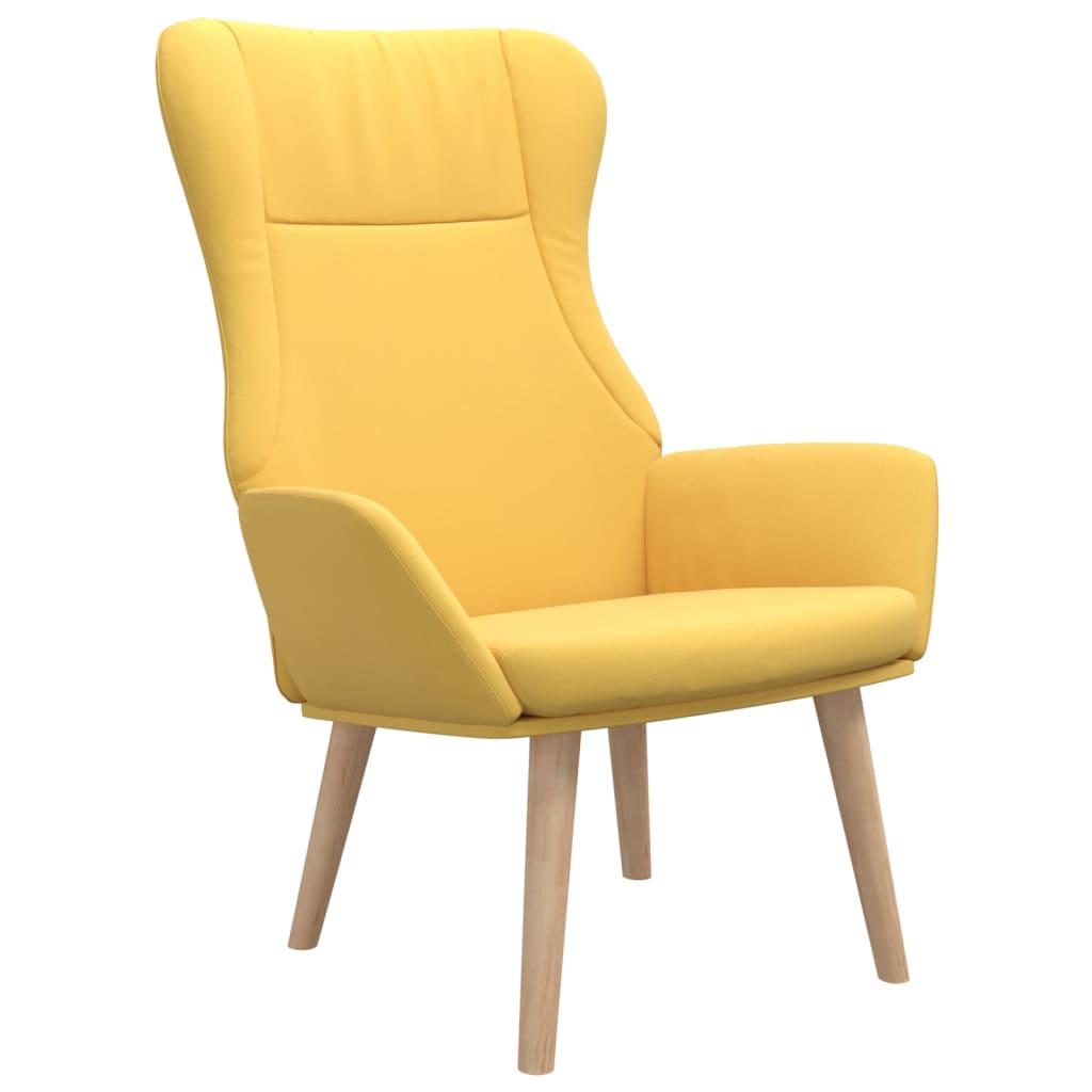Recliner Armchair Mustard Yellow Fabric