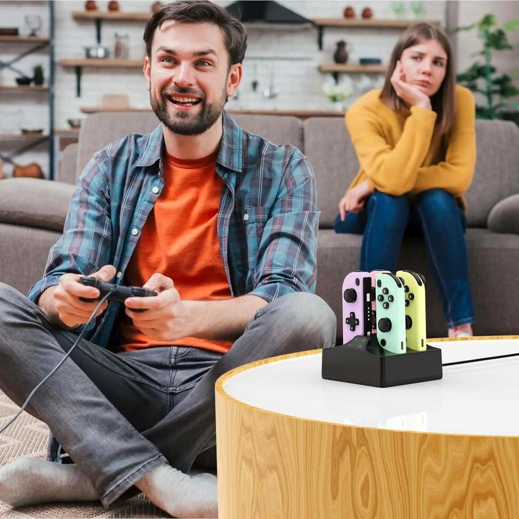 Joycon Charging Dock for Nintendo Switch/Switch 2,Joy-Con Controller Charger 4in1 Station for Nintendo Switch Controller Charger