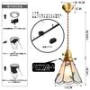 Stylish LED Pendant Light with Glass Shade, Nordic Modern Design, Brass Body, Adjustable Cord, Ceiling Mount (E26 Base, Bulb Sold Separately), Ideal