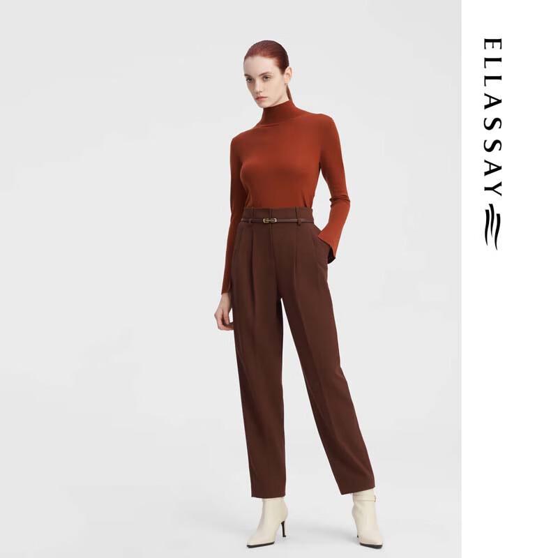 ELLASSAY Women's High-Waist Slim-Fit Cigarette Pants