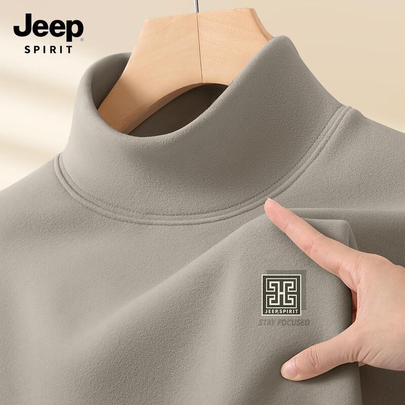 Jeep Spirit Men s Semi-High Collar Long Sleeve Base Layer L