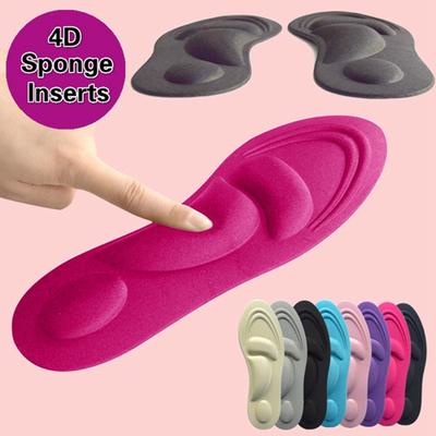 Plantilla de esponja en relieve con masaje 4D para adultos, almohadilla de plantilla transpirable absorbente de sudor para mujer