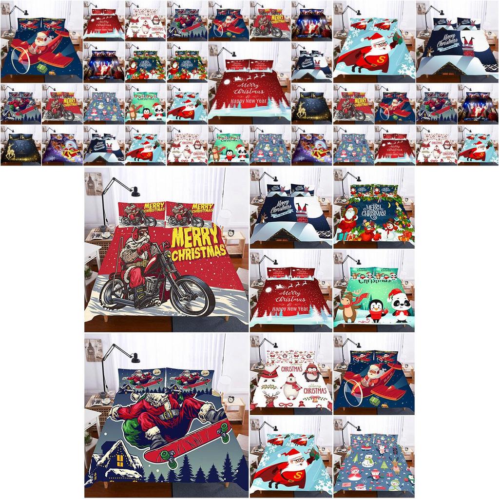 Weihnachtsmann Weihnachtsquilt Bettbezug-Set Mit Weichem Polyester-Material**