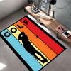 Golf Swing Silhouette Design Suitable As a Non-slip Mat for the Living Room or Bedroom Sofa