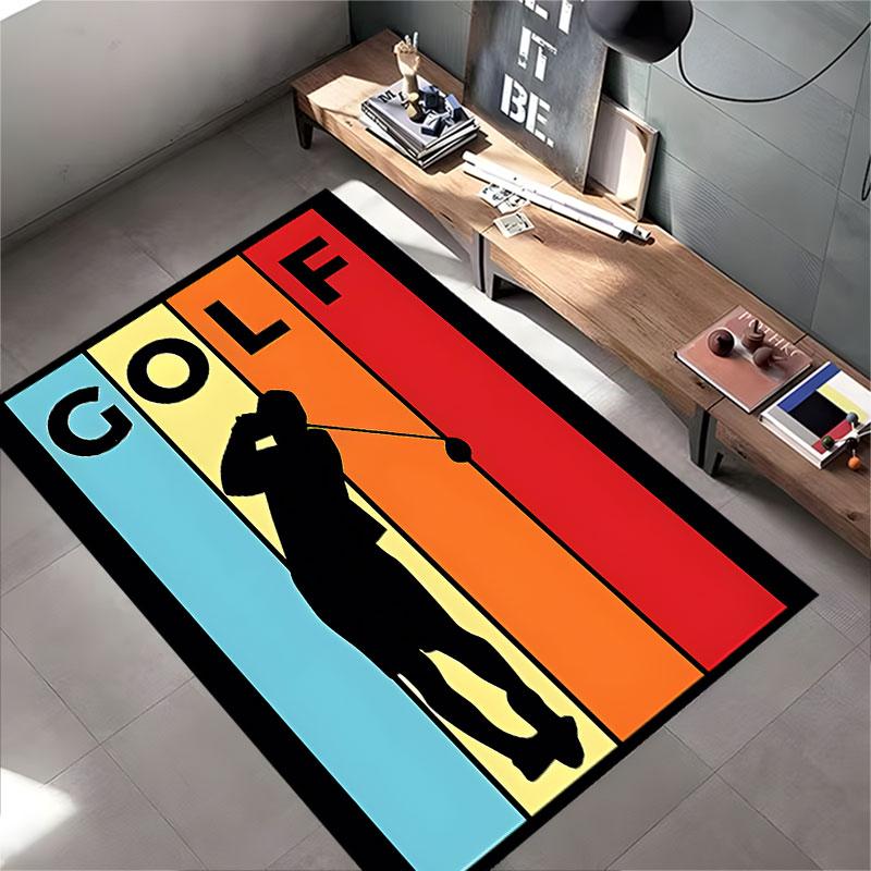 Golf Swing Silhouette Design Suitable As a Non-slip Mat for the Living Room or Bedroom Sofa