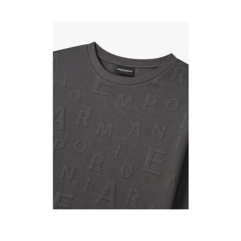 Emporio Armani Men Lounge Sweatshirt Embossed Alphabet  0815336018 