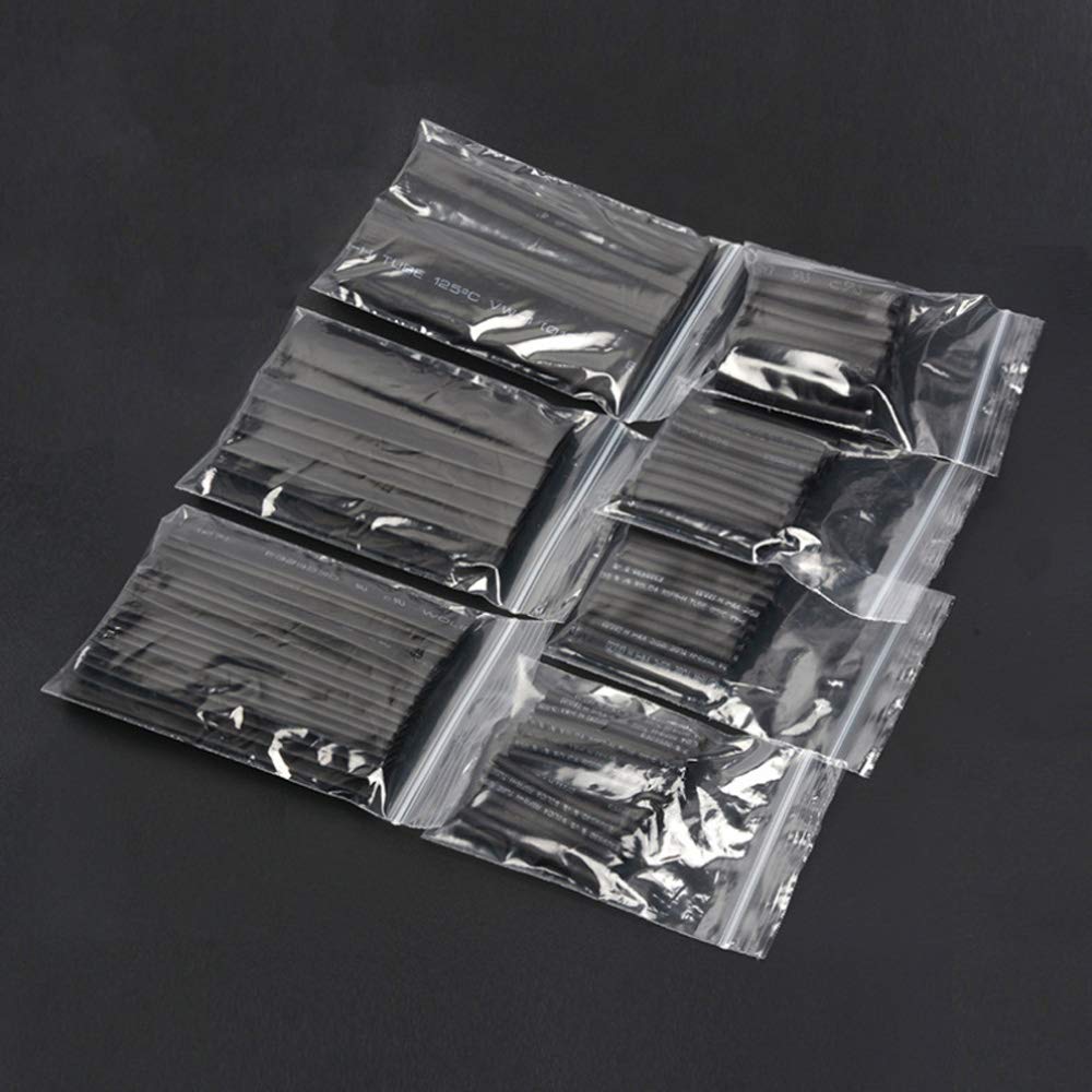 Heat Shrink Insulation Highly Flame Tubing, Tubing, Waterproof, Retardant, Black, 1mm-14mm (127-Piece Set)