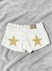 Y2K Low-Waist Jeans-Shorts mit Sternenprint - Damenmode