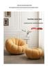 Cozy Pumpkin Single Sofa Chair: Recline & Relax in Lamb Wool Fabric