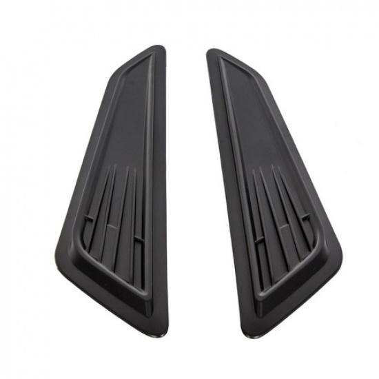 2pc BLACK BONNET HOOD VENT SCOOP COVERS FOR 2016-23   CHEVY CAMARO 1LT LT RS