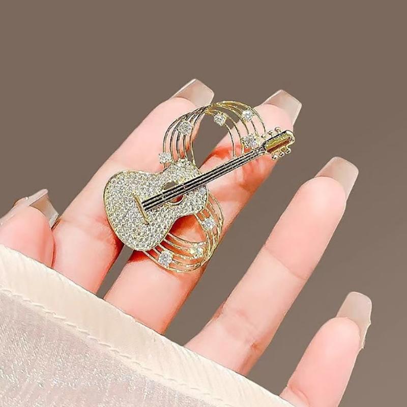 

Vintage Multi-Style Women S Luxury Guitar Music Brooch Music Style Style Brooch Pin Pendant Jewelry Gift For Friend