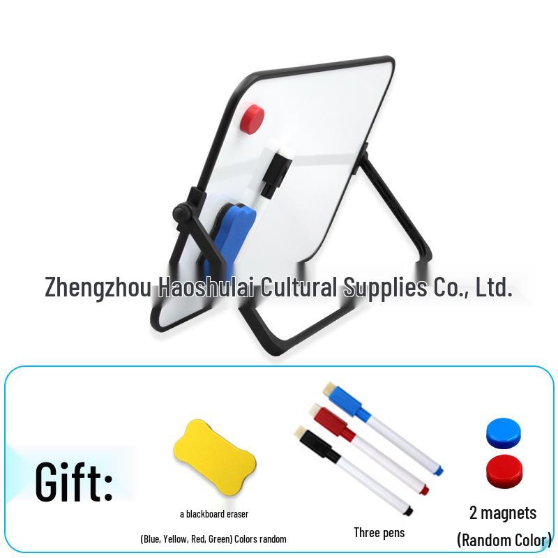 

Магнитная двусторонняя стираемая белая доска и меловая доска для детей и студентов A4 with 3 Pens, Eraser, 2 Magnets