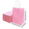 Colorful Paper Bag with Handle Pink Rosered Available Gift Packaging for Birthday Wedding Festival Party Storage Goodie Bags ZYF