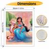 Disney oil painting Jasmine and Rajah handmade diy art painting home decoration