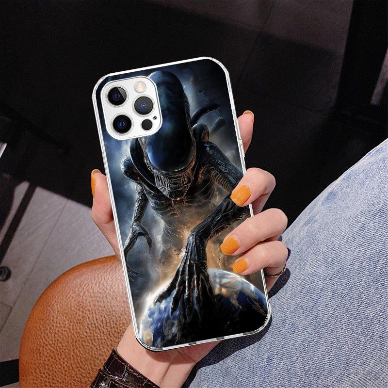 Cool A-Alien X-Xenomorph Phone Case For iPhone 17 Air 16 Pro Max 16E 15 + 14 Plus 11 12 13 Mini 7 8 SE Gift Print Cover Fundas