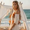 Vibrant Orange Plumage Tribal Hair Extension Feather Hair Accessories  Free-spirited Fashionistas