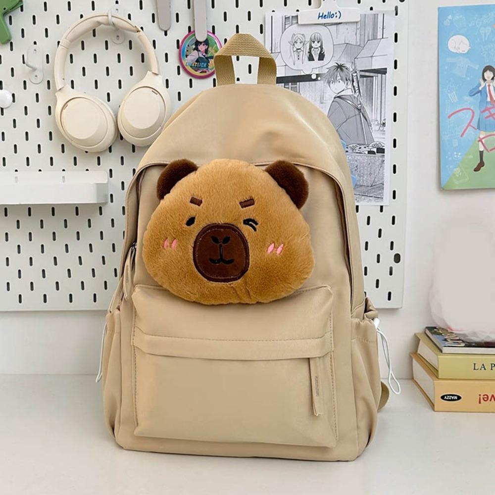 Large Capacity Capybara Backpack Adjustable Shoulder Straps Children Bookbag  Kids