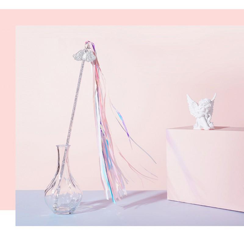 Cat Wand Toy With Feather Bell Interactive Play Durable Plastic Teaser Stick Boredom Relief Dental Care