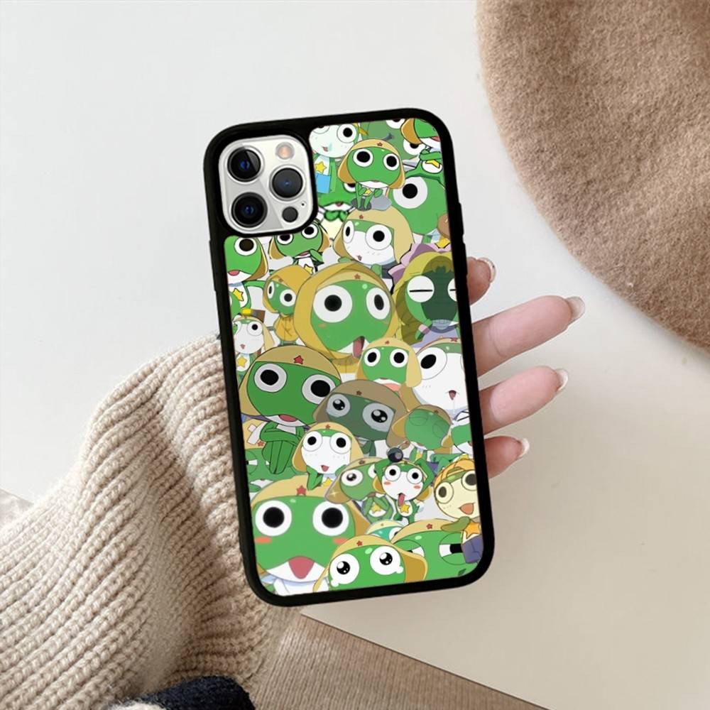 Keroro Frog Cool Gunsou Sergeant PC+TPU Phone Case For IPhone 17 16 15 14 PRO MAX 11 12 13 PLUS MINI Cover