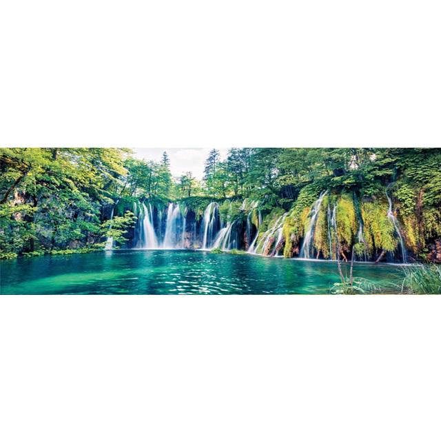 Modern Big Size Landscape Fall Nature Green Tree Canvas Painting Lake Posters and Prints Wall Pictures for Bedroom Home Decor No Frame