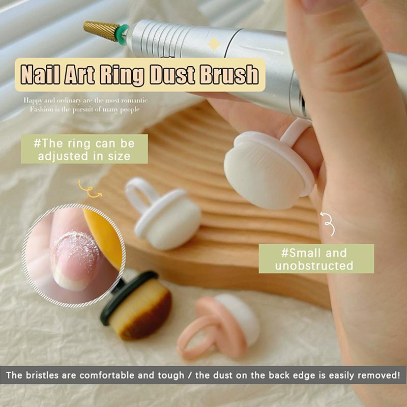 5/10 szt. Pędzelki do paznokci w kształcie pierścionka, do czyszczenia pyłu, do manicure, profesjonalne, delikatne, miękkie pędzelki, narzędzie do usuwania żelu do manicure