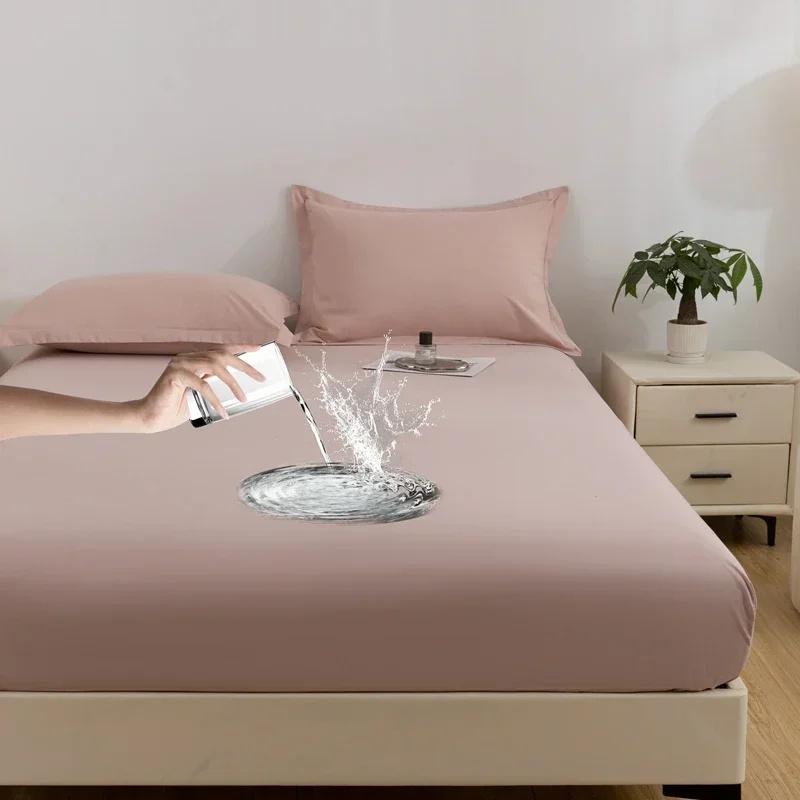 

Приятная для кожи водонепроницаемая шапка-кровать, сплошной цветной чехол для односпальной кровати, простыня с эластичным постельным бельем, защитный чехол для матраса, водонепроницаемая простыня 100x200cm Only a Sheet