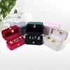 Mini Jewelry Box Plush Velvet Ring Holder Portable Jewelers Packaging  Travel Storage