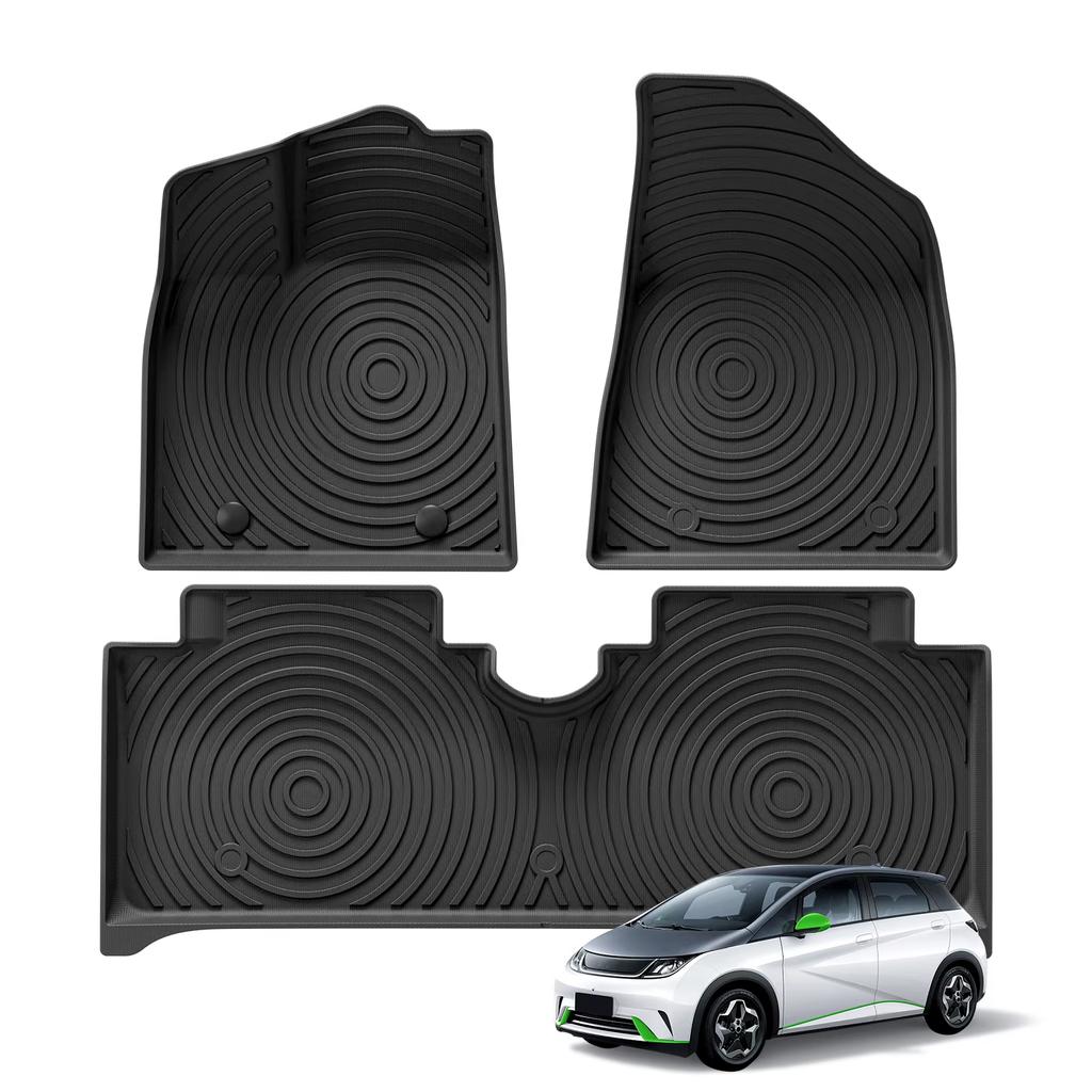 Smabee for BYD Dolphin 2021-2026 TPE 3D Car Floor Mats Cargo Liner Trunk Pad Foot Mat Odorless Tray Protection All Weather BLACK