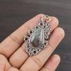 Natural Kyanite Tourmaline Gemstone 925 Sterling Silver Jewelry  Pendant 2.05" AJP-2455