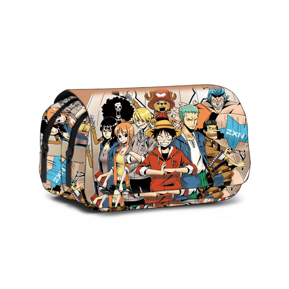 New arrival, in stock! One Piece pencil case/stationery box for elementary and middle school students, featuring cartoon anime elements.