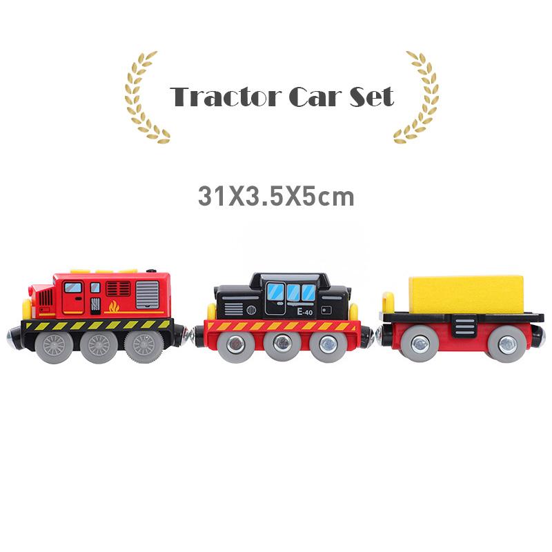 Battery Operated Action Locomotive Train Magnetic Connection Powerful Train Set Fit for Wooden Trains and Tracks Kids Gifts