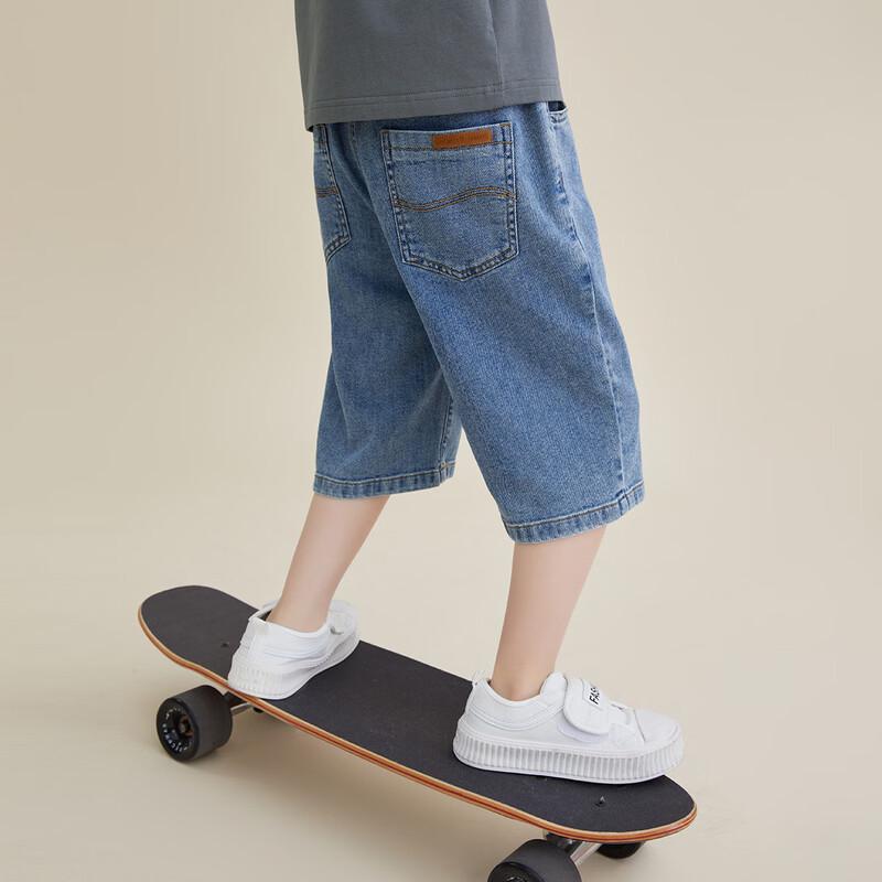 Boys Summer Stretch Washed Denim Shorts 120