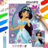 Jasmine Princess Oil Paint Digital Painting Art Kit Handmade DIY Painting Kit Home Decor