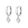 Koreanische S925 Sterling Silber Bunte Opal Herz Clip Ohrringe Für Frauen Mädchen Hochzeit Partei Schmuck Geschenk Weibliche Pendientes