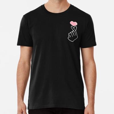 Padrão Kpop Coração de Dedo Coreano   S a 5XL Feito nos EUA/Austrália Camiseta