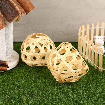5Pcs Bamboo Handwoven Lamp Shade Removable Light Cover Hexagonal Eye Small Bamboo Cage