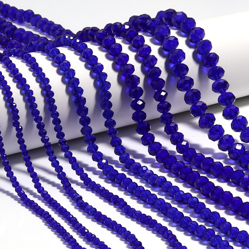 3/4/6/8/10mm Faceted AB Clear Glass Crystal Rondelle Beads Colorful Loose Spacer Beads For Jewelry Making DIY Bracelet Necklace