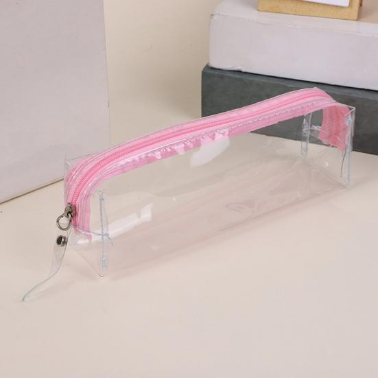 Transparente Bleistifttasche, tragbare Reißverschlusstasche, multifunktionale Kosmetiktasche, Make-up-Werkzeug, Schreibwaren-Organizer, Büro, Schulbedarf