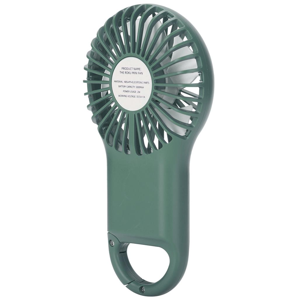 USB Charging Handheld Portable Fan 3 Speed     Fashionable Carabiner Fan