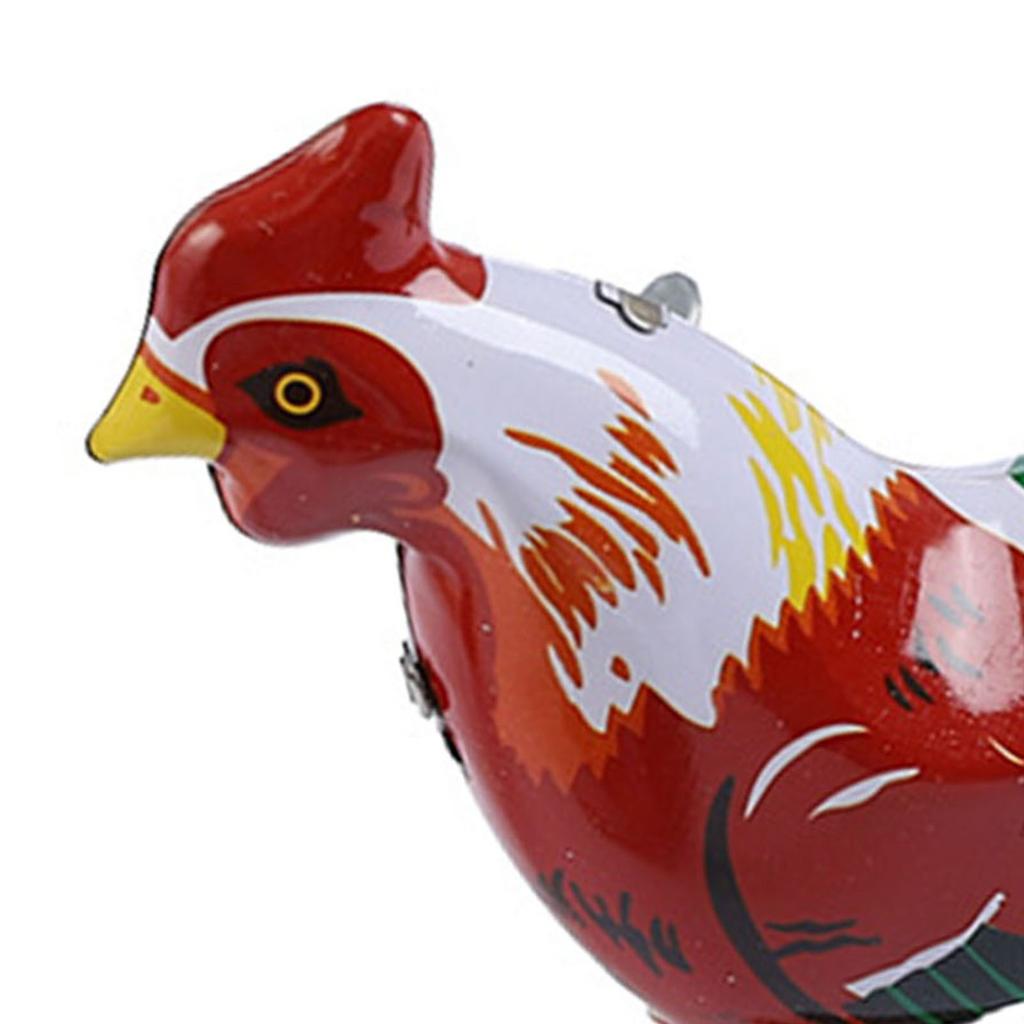Jucărie retro de cocoș drăguț cu vânt mecanic, pui săritor, jucărie, cocoș săritor