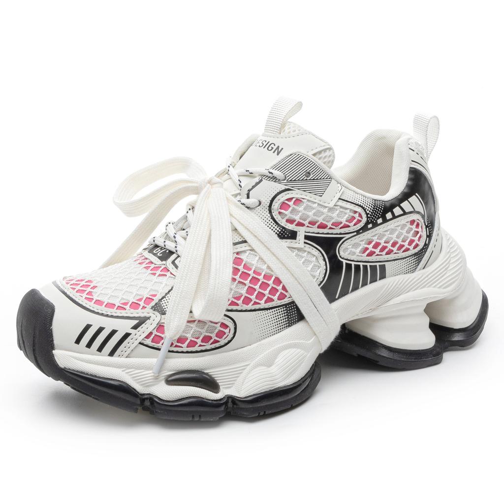 In the spring of 25, the new retro and old thick-soled heightening dad shoes for women's galaxy particles fashion trend casual shoes for women