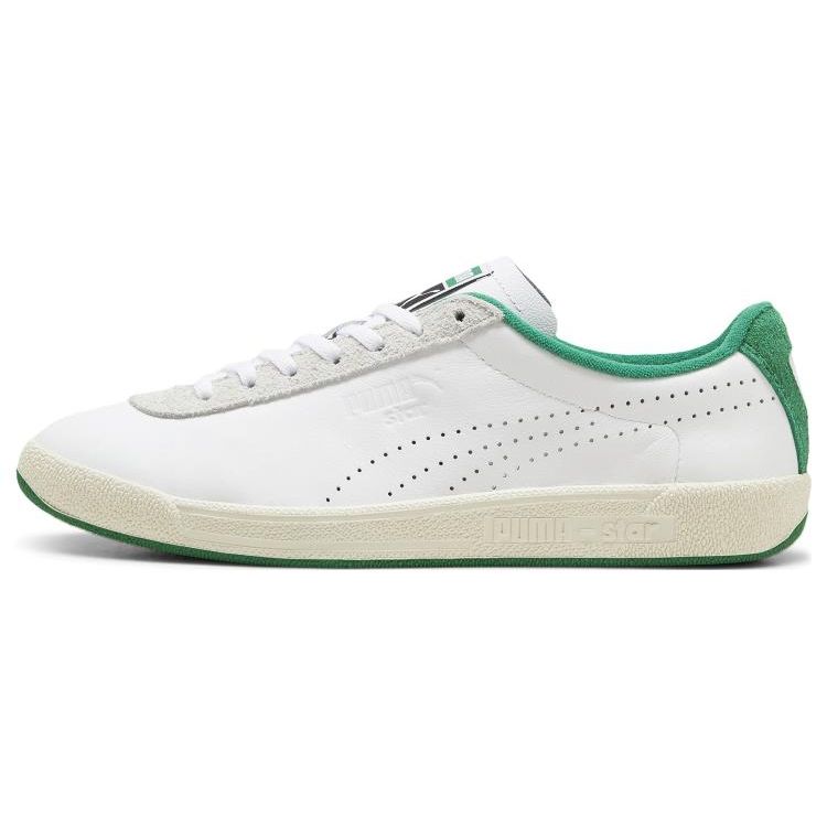 Puma Star OG Unisex Low Top Skate Shoes White Green 393199-01
