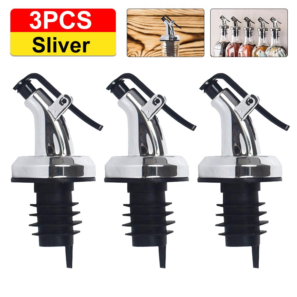 1-5PCS Kitchen Oiler Olive Oil Dispenser Pourer Whisky Liquor Oil Wine Bottle Pourer Cap Spout Stopper Mouth Dispenser Gadgets
