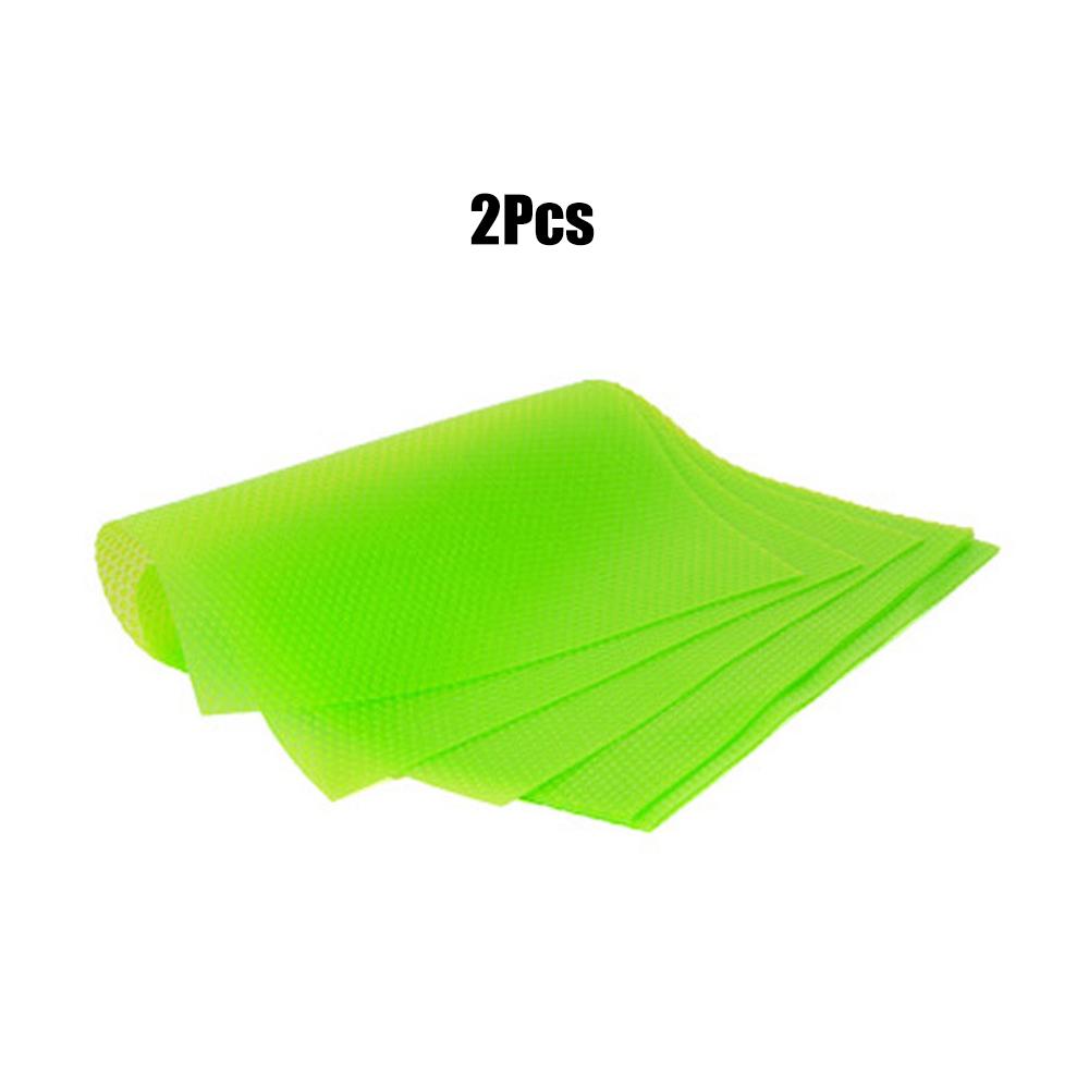 2Pcs EVA Refrigerator Liner Mat Waterproof Washable Fridge Shelves Pads for Drawer Cabinet