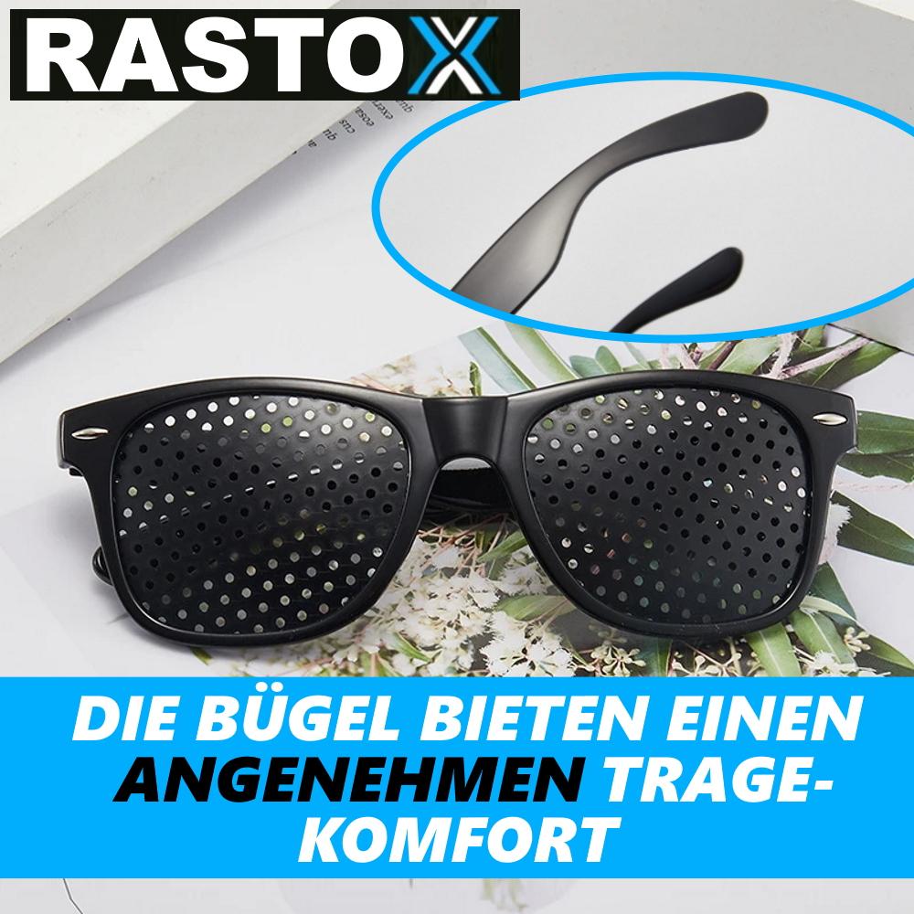 RASTOX Rasterbrille Hullbrille Øyetrening Avslapning Gitterbrille svart
